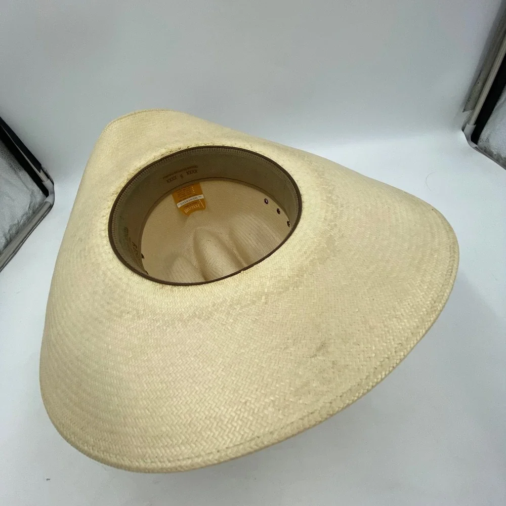 Resistol Mens 7 1/8 George Strait Collection Straw Cowboy Hat Tan Western Rodeo